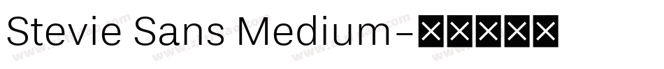 Stevie Sans Medium字体转换